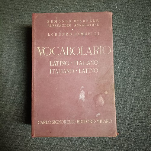 Vocabolario latino italiano - latino-italiano, /