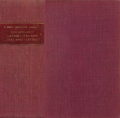 Vocabolario latino italiano - vocabolario, latino-italiano