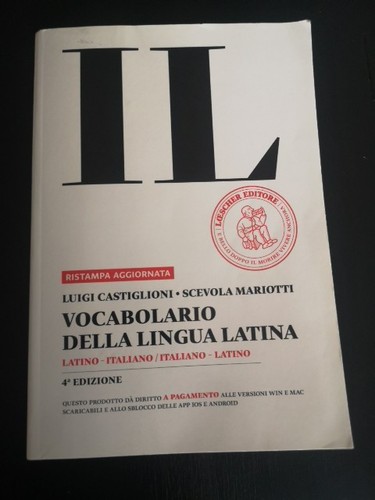 Vocabolario latino - latino, il